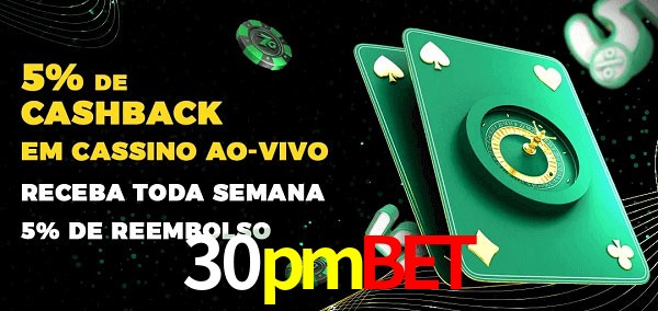 Promoções do cassino ao Vivo 30pmbet
